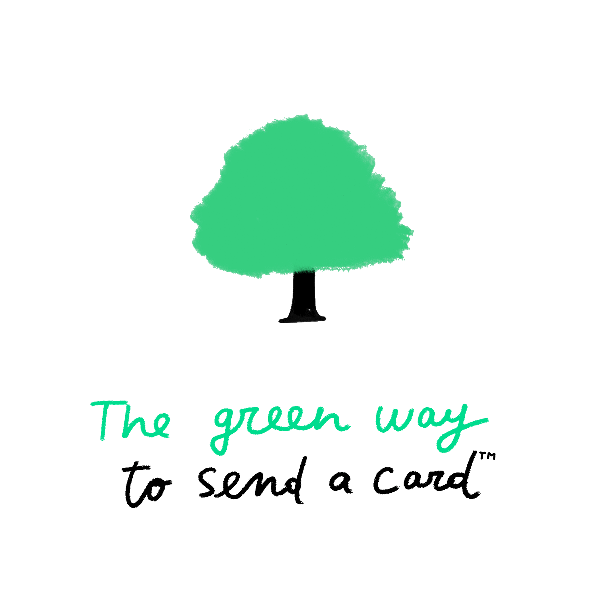 The green way to send a card | eCard sent via WhatsApp