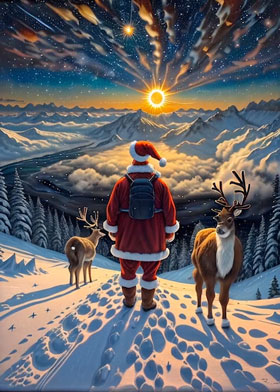 Santa and Rudolph - mobile ecard sent as a WhatsApp card