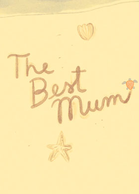 The Best Mum -mobile ecard sent as a WhatsApp card