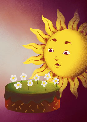 Happy Sun Flower - mobile ecard sent as a WhatsApp card
