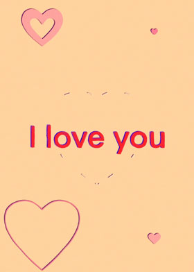 Love Hearts - mobile ecard sent as a WhatsApp card