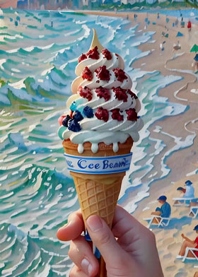 Ice Cream Cone - mobile ecard sent as a WhatsApp card