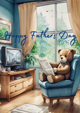 The Teddy Times - mobile ecard sent as a WhatsApp card, Fathers Day WhatsApp Card, Fathers Day eCard