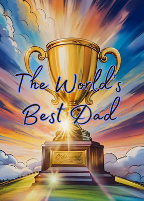 Worlds Best Dad - mobile ecard sent as a WhatsApp card