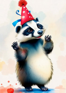 Badger Boogie - mobile ecard sent as a WhatsApp card