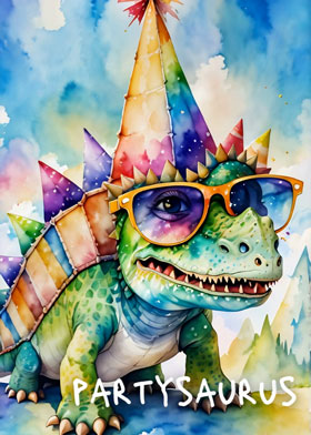 Partysaurus - mobile ecard sent as a WhatsApp card