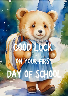 School Bear - mobile ecard sent as a WhatsApp card