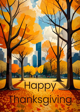 Central Park - mobile ecard sent as a Halloween WhatsApp card