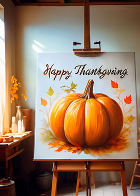 Thanksgiving Portrait - mobile ecard sent as a Halloween WhatsApp card