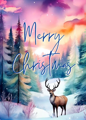 Christmas Stag - mobile ecard sent as a Christmas WhatsApp card