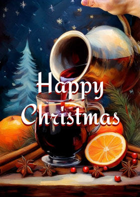 Mulled Wine - mobile ecard sent as a Christmas WhatsApp card