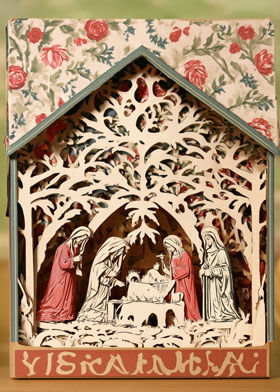 Nativity Box - mobile ecard sent as a Christmas WhatsApp card