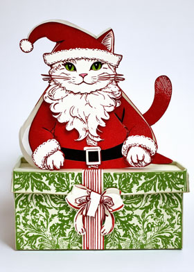 Santa in Whiskers - mobile ecard sent as a Christmas WhatsApp card