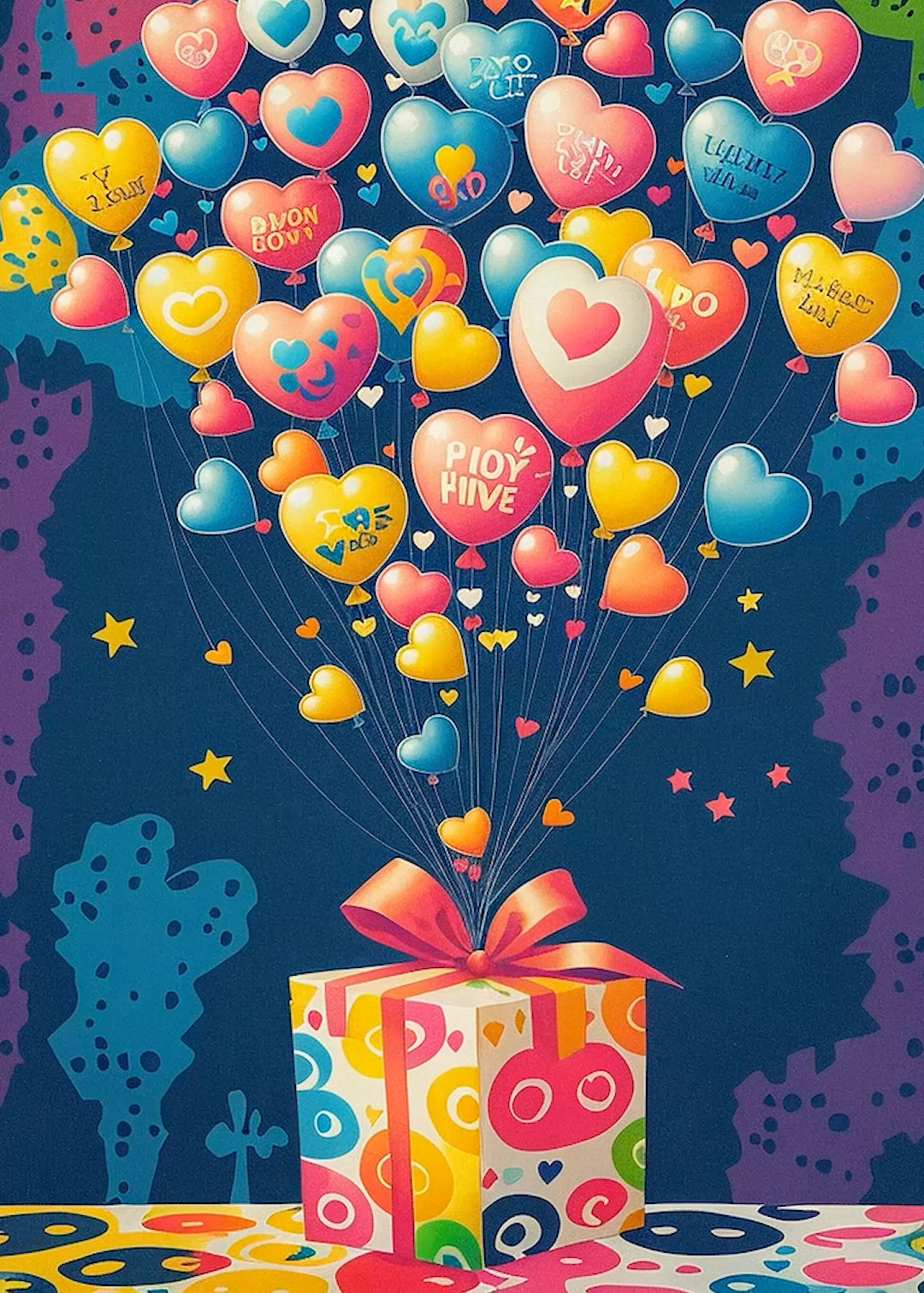 Balloons for You Birthday instant WhatsApp Card