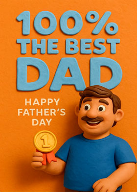 100% the best Dad instant WhatsApp Card